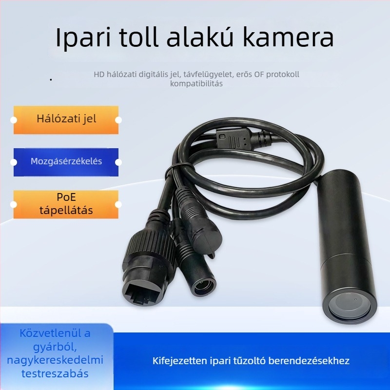 Otthoni vízálló 4MP HD távoli hálózati tolltartó kamera, ipari kamera PoE-kábellel
