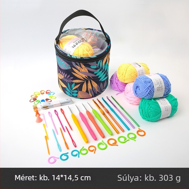 Crochet fonal készlet, 4-szálas tejpamut, Reel márka, 40 darabos doboz, 303 g, DIY kézi horgoláshoz