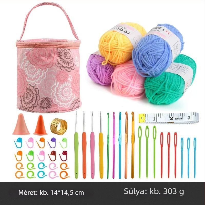 Crochet fonal készlet, 4-szálas tejpamut, Reel márka, 40 darabos doboz, 303 g, DIY kézi horgoláshoz