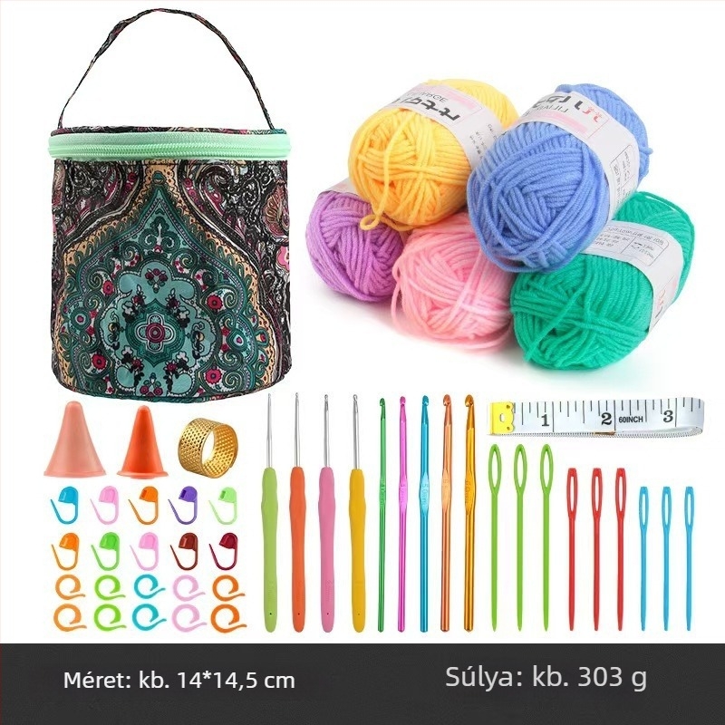 Crochet fonal készlet, 4-szálas tejpamut, Reel márka, 40 darabos doboz, 303 g, DIY kézi horgoláshoz