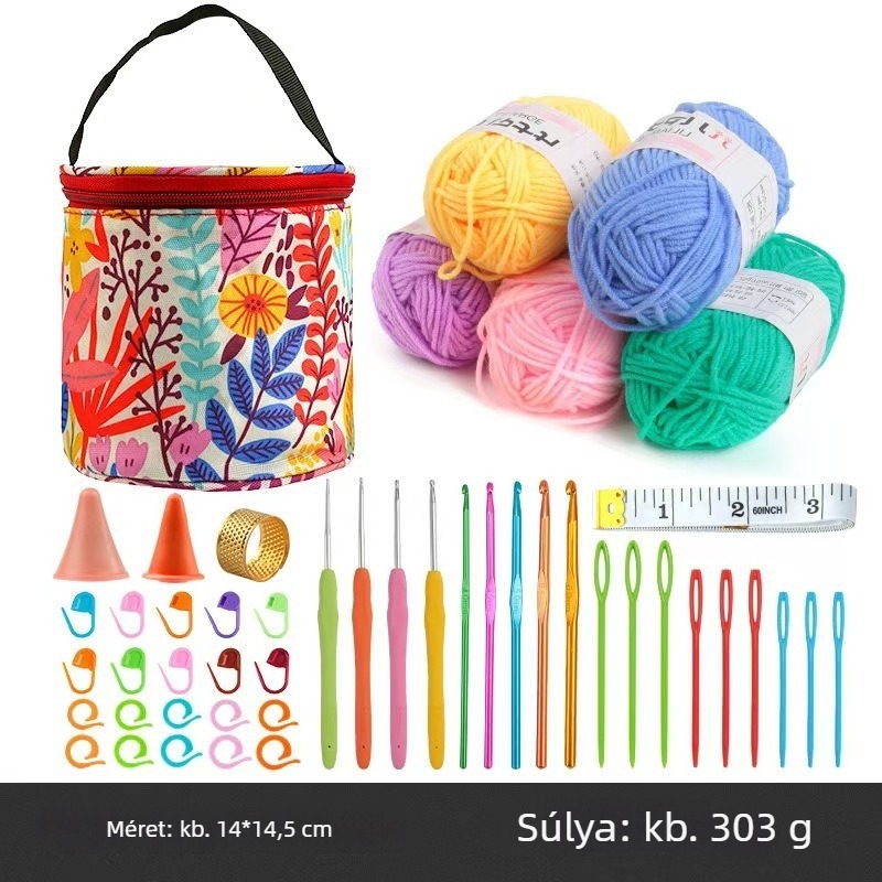 Crochet fonal készlet, 4-szálas tejpamut, Reel márka, 40 darabos doboz, 303 g, DIY kézi horgoláshoz