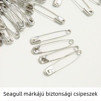 Seagull márkájú biztonsági csipeszek — fém, modell 2212, dobozos csomagolás