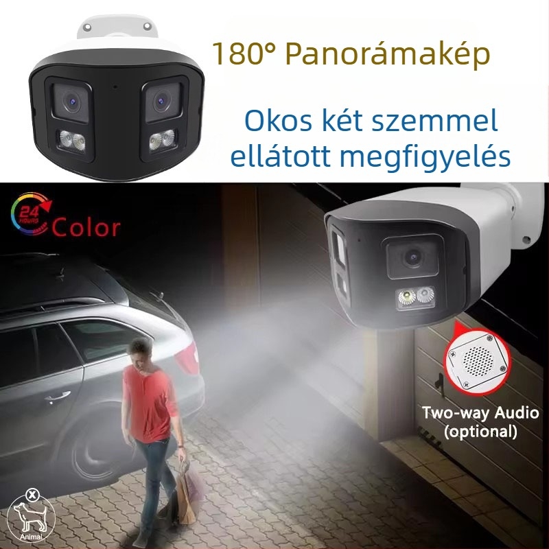 vonihome Hálózati kamera - beltéri/kültéri használat, -10°C-tól 60°C-ig, Fém ház, Háttérvilágítás-kompenzáció, Riasztási funkció