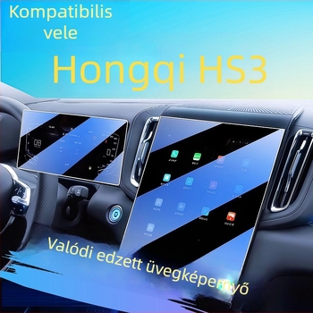 Hongqi HS3 középső navigációs kijelzőjéhez edzett üveg képernyővédő — egybeépítésű kivitel, ujjlenyomat-mentes felület