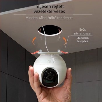 Mennyezeti downlight lyuk szerelő tartó Xiaomi kamera számára, ABS anyag, 360° forgás, falra szerelhető