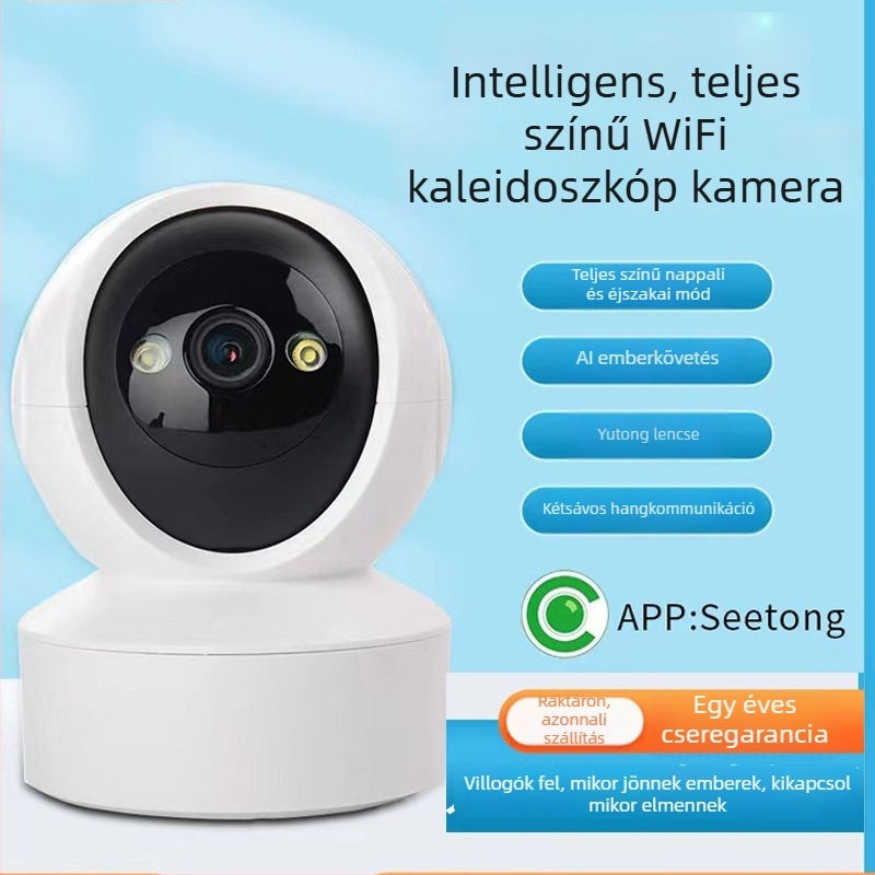 Sky Vision WiFi gimbalos kamera beltéri használatra, 1/2.8'' szenzor, 5V tápegység, üzemelési hőmérséklet 25–75°C, riasztási funkció