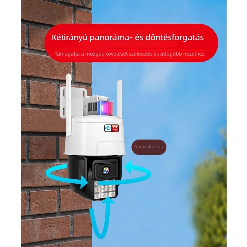 Aview vezeték nélküli megfigyelő kamera monitor távoli megtekintéssel mobiltelefonról, HD éjszakai látás, mozgáskövetés és riasztás