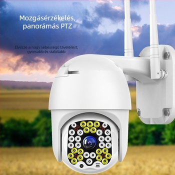 Kültéri otthoni megfigyelő kamera, 360°-os lefedettség, távoli kapcsolódás a mobiltelefonhoz, 4G vezeték nélküli HD éjjellátó megfigyelő