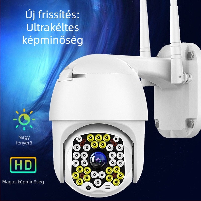 Kültéri otthoni megfigyelő kamera, 360°-os lefedettség, távoli kapcsolódás a mobiltelefonhoz, 4G vezeték nélküli HD éjjellátó megfigyelő