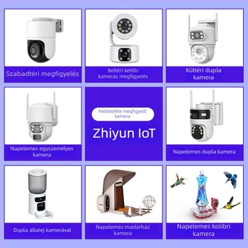 Napelemes madáretető kamera - Vezeték nélküli, széles látószög, kültéri vízálló HD megfigyelés AI madárfaj felismeréssel, 1080P, 3.6 mm objektív