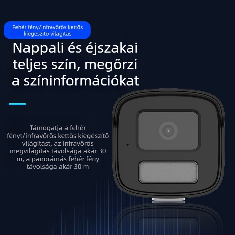 Hikvision DS-IPC-B12HV3-LA 2 MP teljes színű POE kültéri hálózati kamera beépített mikrofonnal