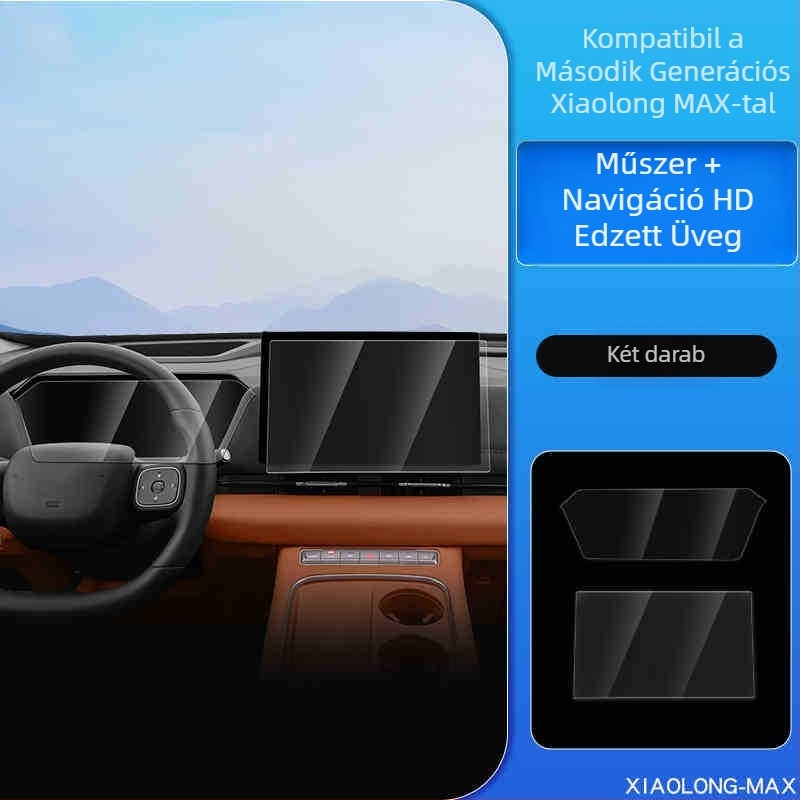 Haval Xiaolong Max II középső navigációs kijelzőjéhez edzett üvegvédő fólia – egy darabból álló kialakítás, ujjlenyomat-mentes, belső védő fólia
