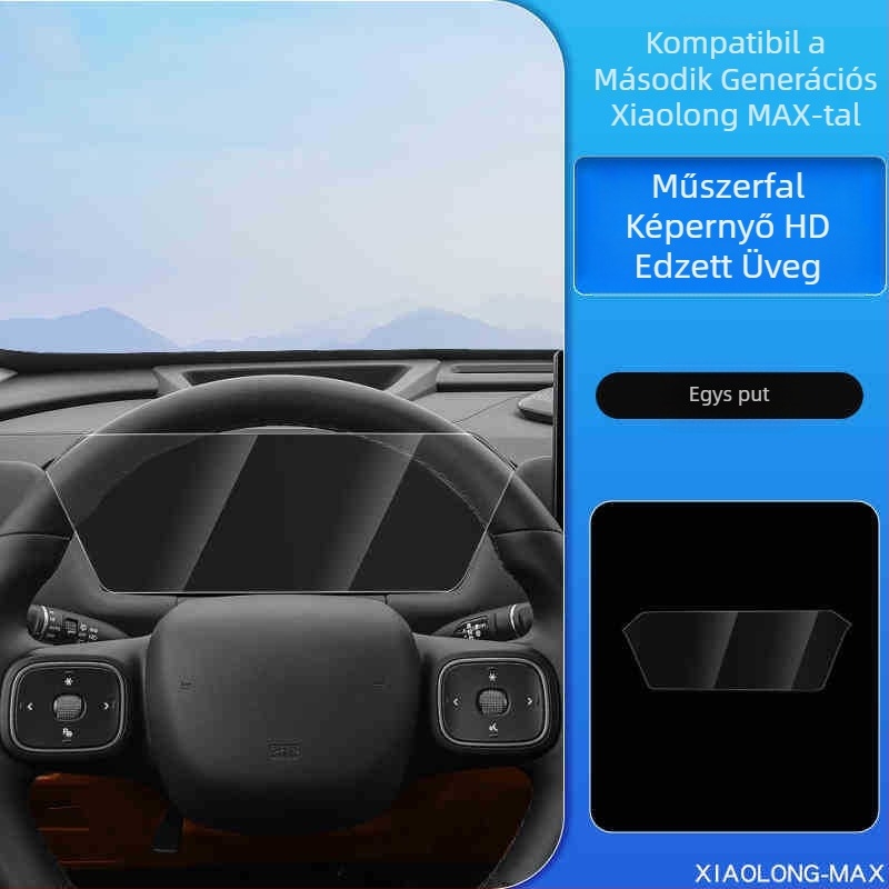 Haval Xiaolong Max II középső navigációs kijelzőjéhez edzett üvegvédő fólia – egy darabból álló kialakítás, ujjlenyomat-mentes, belső védő fólia