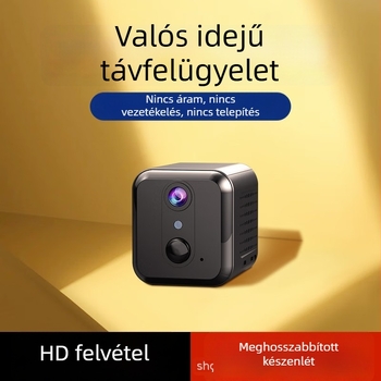 4K vezeték nélküli otthoni biztonsági kamera - konnektor nélkül, mobilról távoli hozzáférés, széles látószög, holttér nélkül, kompakt négyzetes dizájn