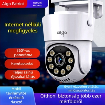 Vezeték nélküli kültéri kamera távoli megfigyeléshez mobiltelefonról, 360°-os lefedettség, HD éjszakai látás