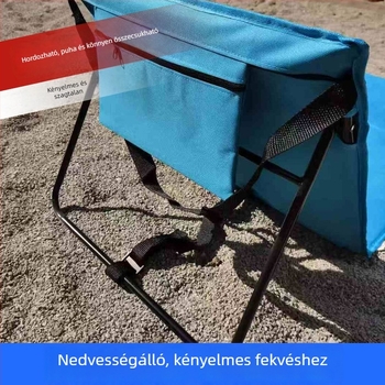 Strandmatrac kemping matrac, vastag, összecsukható háttámlával, hordozható, 1 személyes