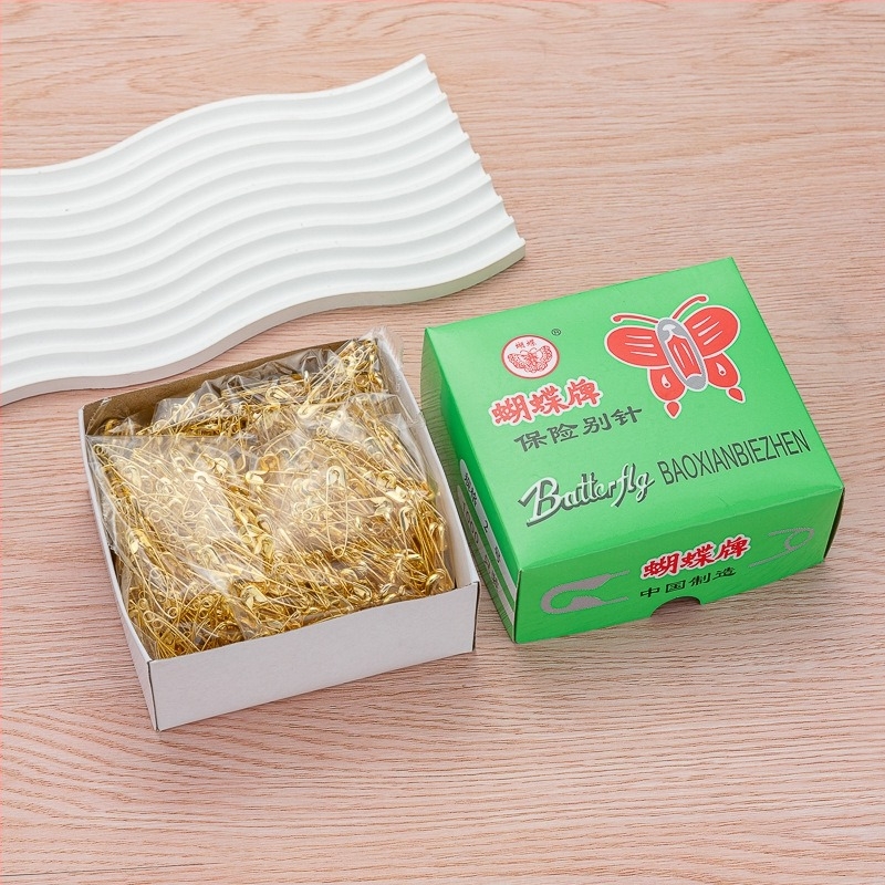 Butterfly márkájú nikkel bevonatú biztonsági kapocs ruhacímkékhez, fekete és ezüst