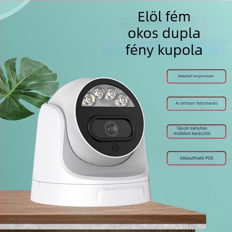 5MP belső POE dóm kamera, 2.8 mm hemisferikus széles látószögű objektív, HD éjszakai látás