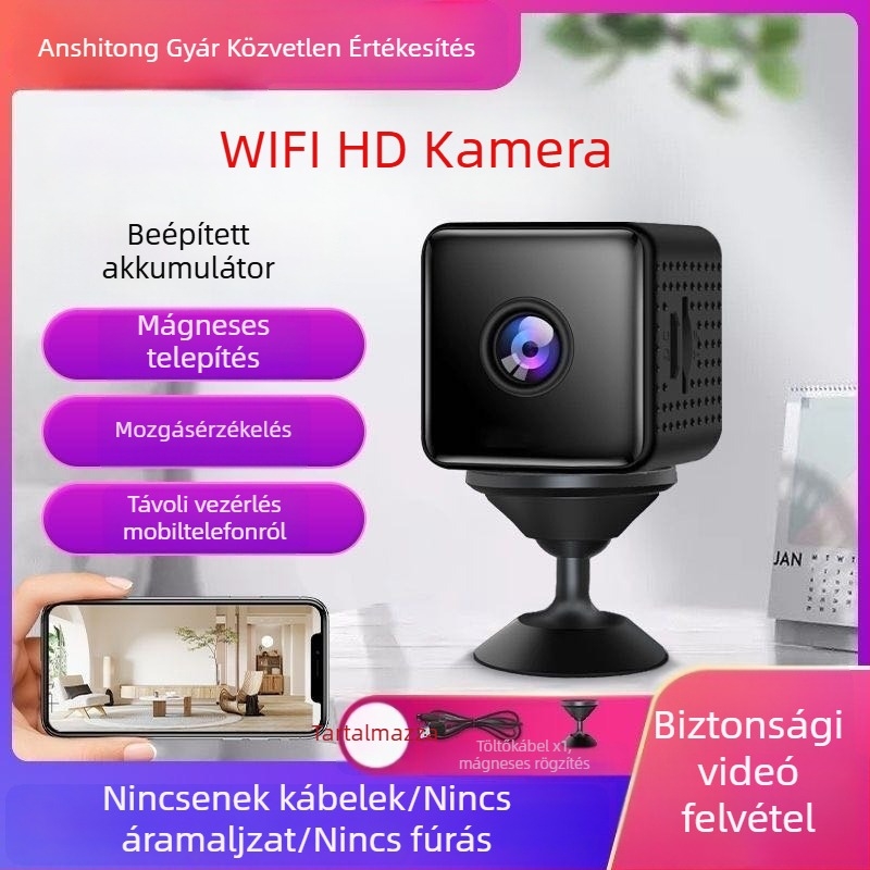 Beltéri intelligens megfigyelő kamera, 1 kamera, 0–10 m hatótávolság, 700–1080 TVL élesség, HTTP kapcsolódás, támogatja a mobilalkalmazást, C6 modell