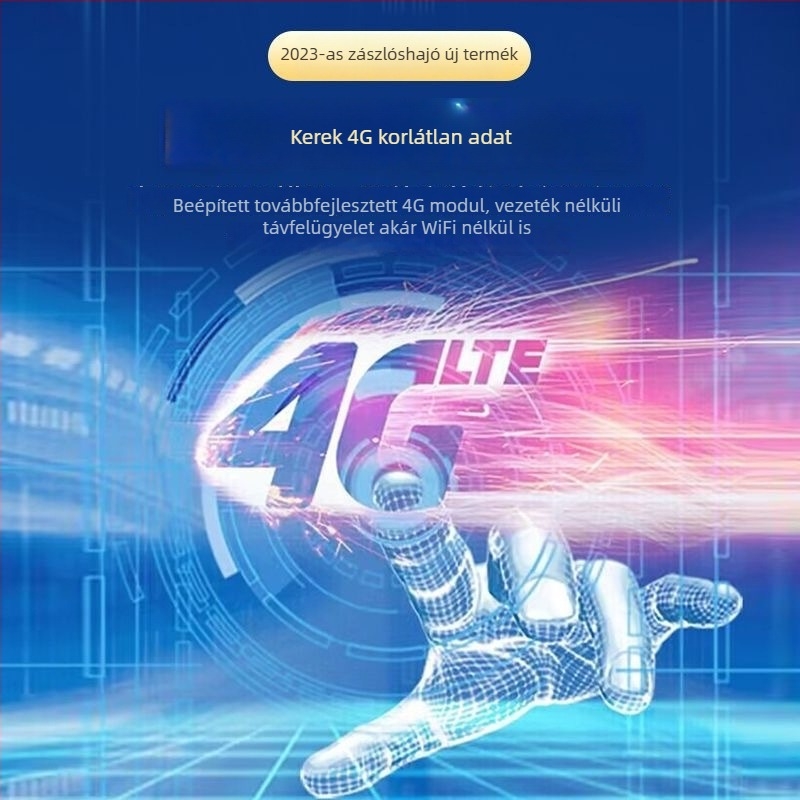 4G-s minden-egyben vezeték nélküli otthoni kamera hosszú készenléttel és újratölthető monitorral