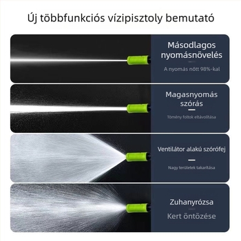 Vertikális magasnyomású autómosó – 220V, 1400W, 150 bar, 10 L/perc, otthoni használatra