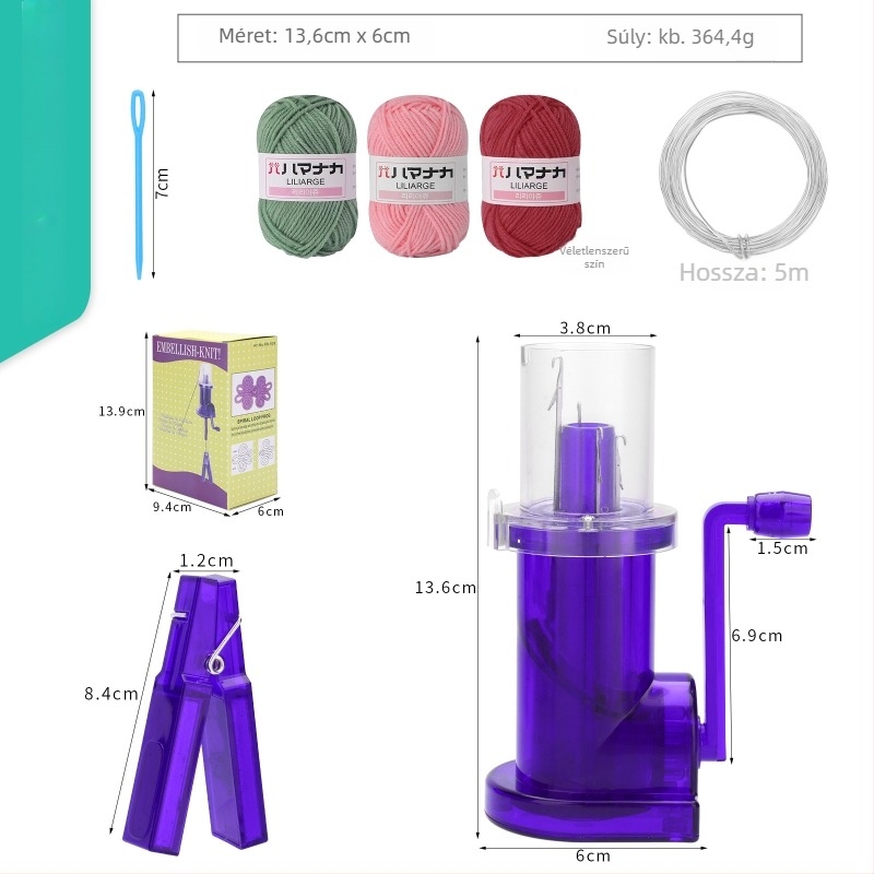 CHW Kötélhúzó Készlet – Kis kézi készlet gyapjú kötéséhez és DIY ékszerekhez, 204 g, minimalist stílus