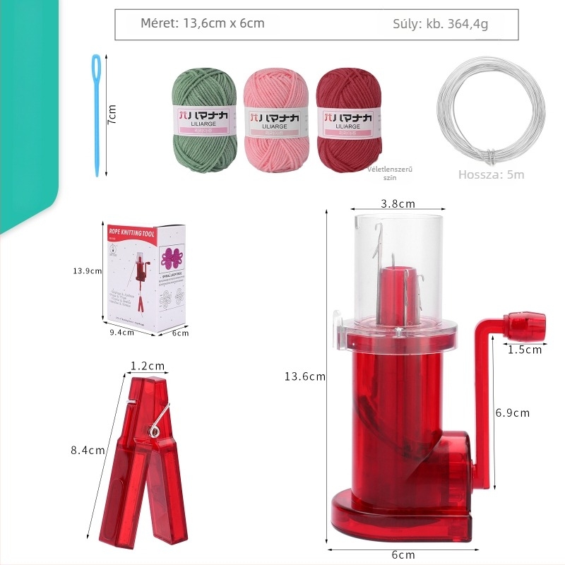 CHW Kötélhúzó Készlet – Kis kézi készlet gyapjú kötéséhez és DIY ékszerekhez, 204 g, minimalist stílus