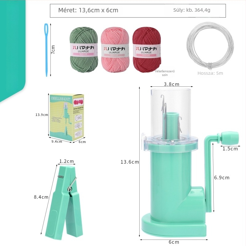 CHW Kötélhúzó Készlet – Kis kézi készlet gyapjú kötéséhez és DIY ékszerekhez, 204 g, minimalist stílus