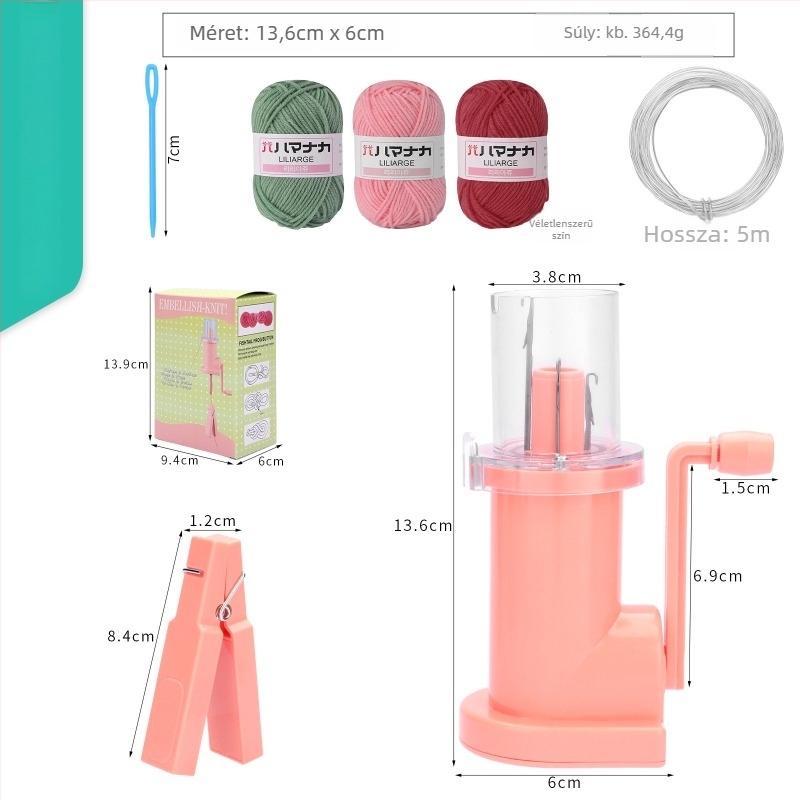 CHW Kötélhúzó Készlet – Kis kézi készlet gyapjú kötéséhez és DIY ékszerekhez, 204 g, minimalist stílus