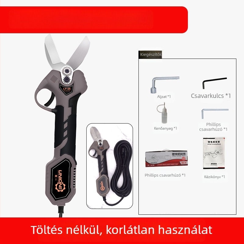 Fokhagyma elektromos olló, hálózati tápellátás, 110–220V, háztartási mezőgazdaságra, ütésmentes