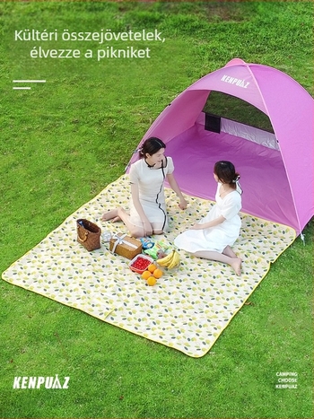 Kültéri piknik és kemping alátét, vízálló, nedvességálló, vastított, 120 cm, Oxford anyag