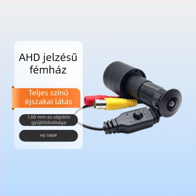 Koaxiális 1080P AHD/analóg kamera macskaszem stílusú, teljes színű éjjellátás és OSD, endoszkópos kamera
