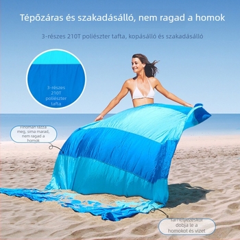Strandmatrac, vízálló és nedvességálló, 210T poliészter tafta, hordozható kemping és piknik matrac