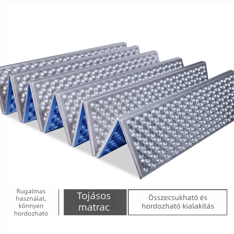 Kempingező alvómatrac összecsukható tojásfészek dizájnnal, alumíniumfóliás anyag, Xpe, 399 g, modell Ks-fcd06