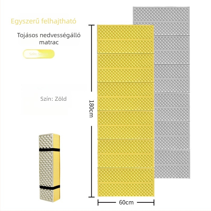 Kempingező alvómatrac összecsukható tojásfészek dizájnnal, alumíniumfóliás anyag, Xpe, 399 g, modell Ks-fcd06