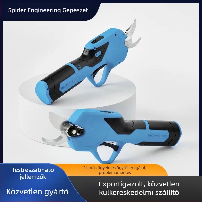 Spande elektromos metszőolló, magas széntartalmú acél pengék, 25 mm vágási átmérő, ABS markolat