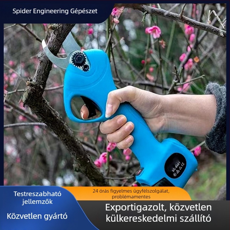 Spande elektromos metszőolló, magas széntartalmú acél pengék, 25 mm vágási átmérő, ABS markolat