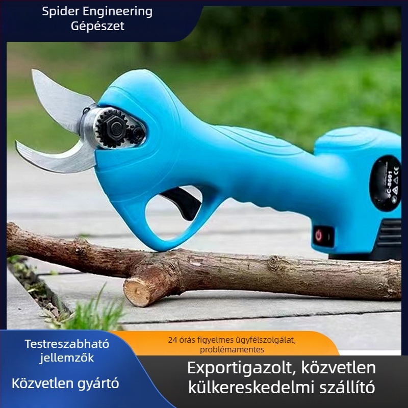 Spande elektromos metszőolló, magas széntartalmú acél pengék, 25 mm vágási átmérő, ABS markolat
