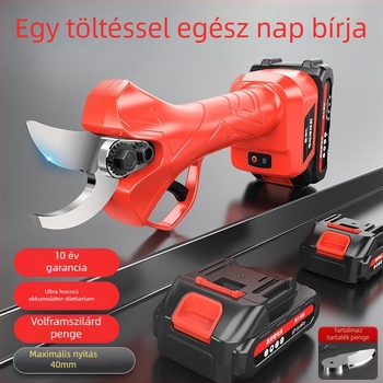 3.0-s elektromos metszőolló kültéri használatra, újratölthető, gyümölcsfákhoz