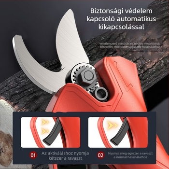 3.0-s elektromos metszőolló kültéri használatra, újratölthető, gyümölcsfákhoz