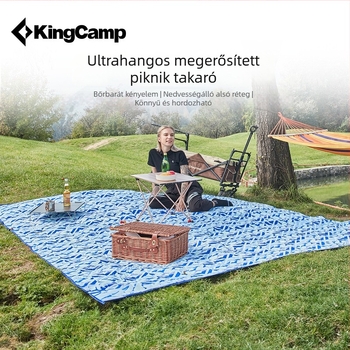 KingCamp kültéri piknik matrac, hordozható kemping matrac, nedvességálló, 4–6 főnek, modell KP2003