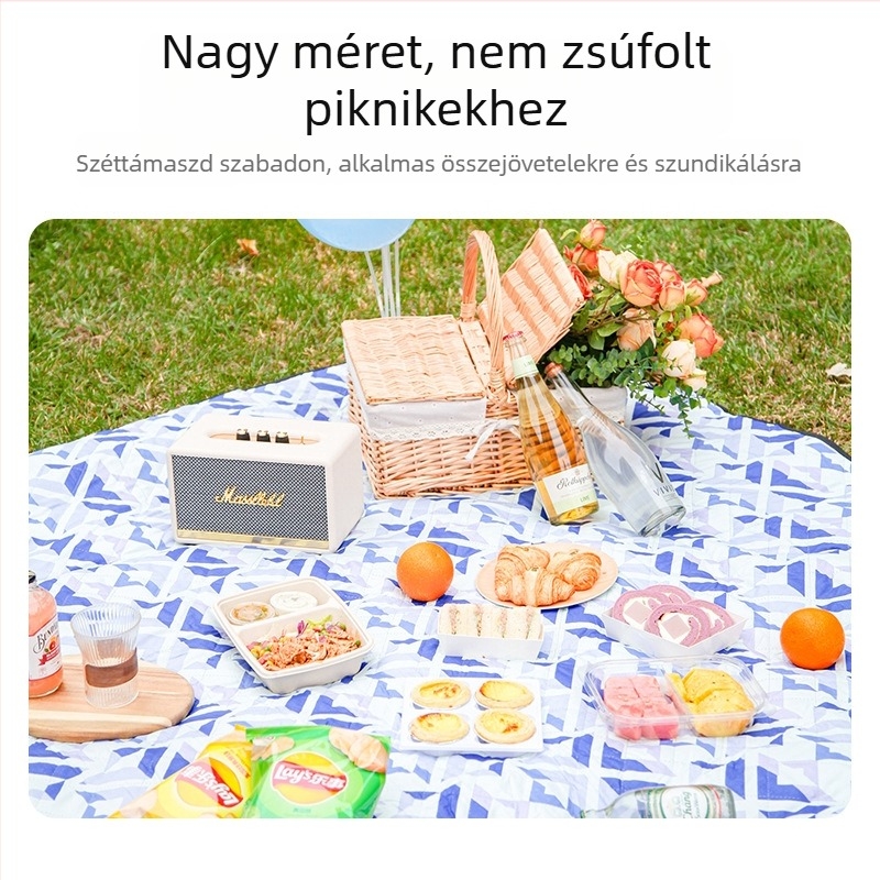KingCamp kültéri piknik matrac, hordozható kemping matrac, nedvességálló, 4–6 főnek, modell KP2003