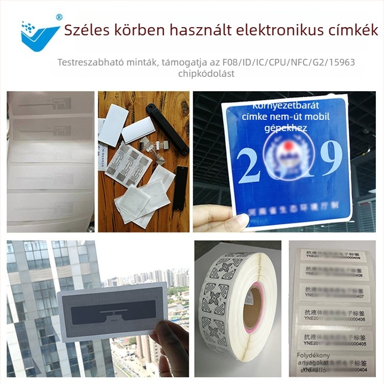 UHF RFID elektronikus címke – Modell QFBQ-B, Chip U8, Tárolókapacitás 128, Olvasási/írási idő 1-2, Érzékelési távolság 100-1000