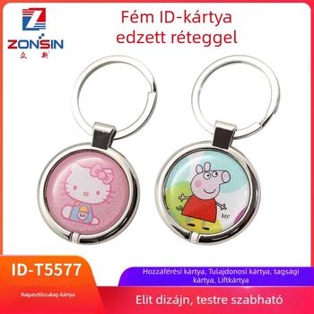 Fém ID-kártyatartó élével a hozzáféréshez/liftekhez/ingatlan-kártyákhoz – ID-T5577, 125kHz, olvasási idő 0.1s, rozsdamentes acél + PVC, Zonsin