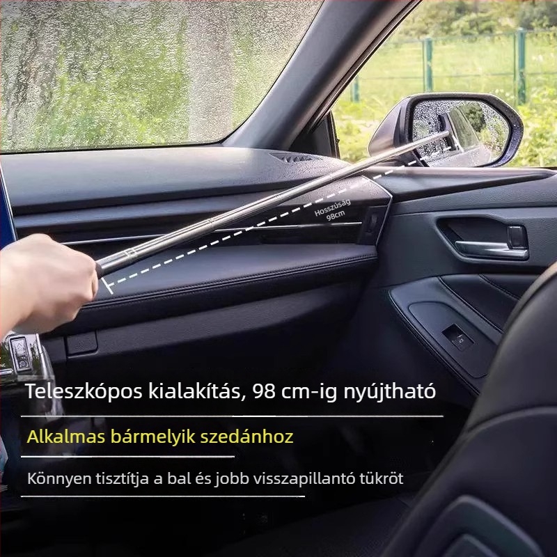Hátsó visszapillantó tükör törlője, rozsdamentes acél, testreszabás nélküli