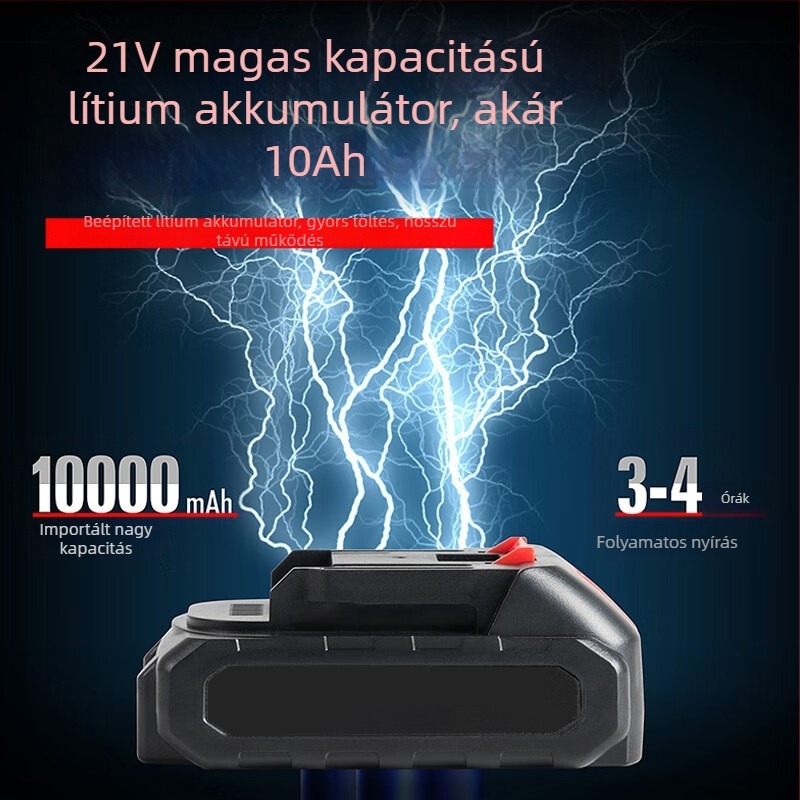 Újratölthető lítium akkumulátoros metszoolló, 21V, 16,8–21V tartományban, ágakhoz