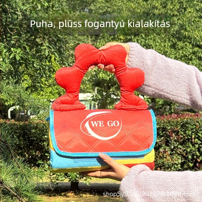 Összecsukható piknik matrac pamut töltettel, nedvességálló és kültéri vízálló, könnyen hordozható, 150×150 cm