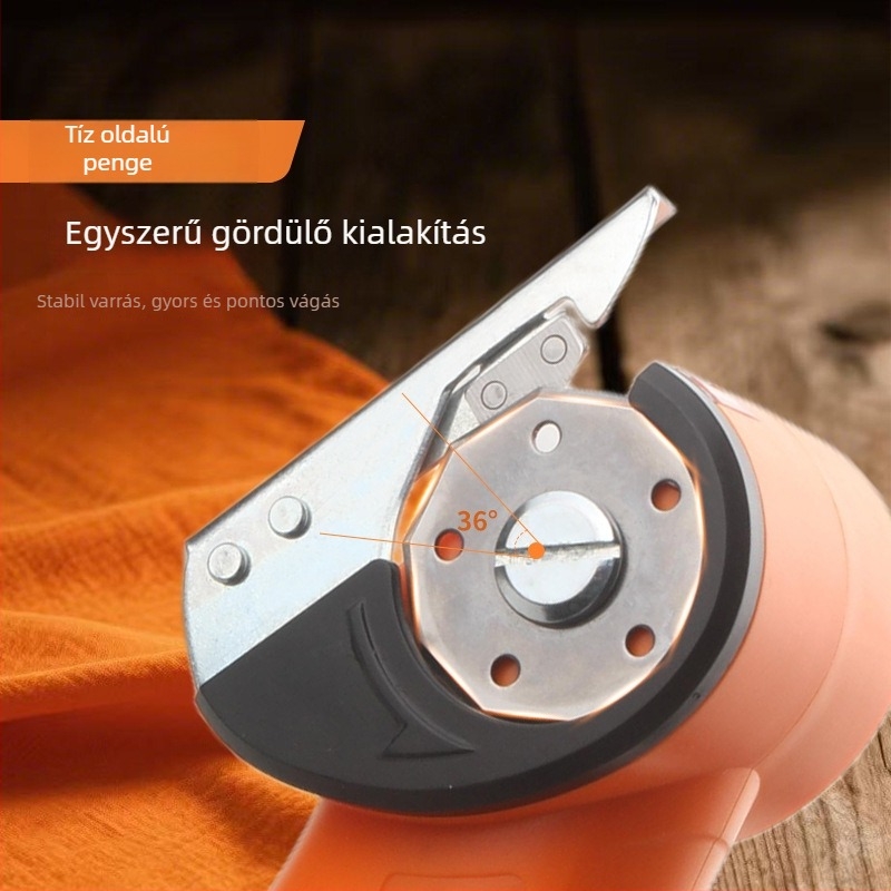 Elektromos ollók, 36V újratölthető lítium akkumulátorral, textil vágásához