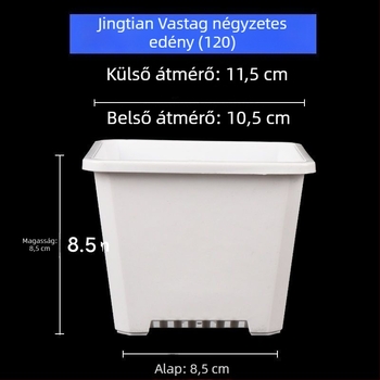 Virágcserép – glazúrozott porcelán, korrózióálló, padlóra álló kivitel, otthoni kertészkedéshez, Márka Unique