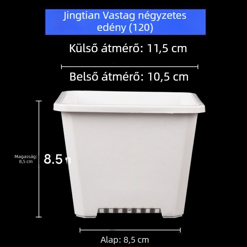 Virágcserép – glazúrozott porcelán, korrózióálló, padlóra álló kivitel, otthoni kertészkedéshez, Márka Unique